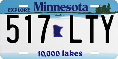 MN license plate 517LTY