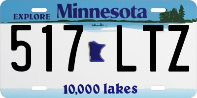 MN license plate 517LTZ