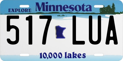 MN license plate 517LUA