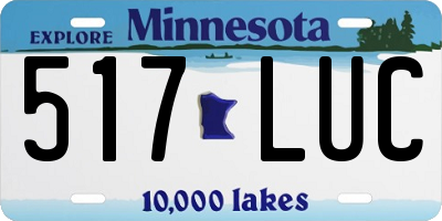 MN license plate 517LUC
