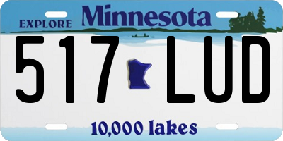 MN license plate 517LUD