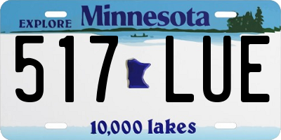 MN license plate 517LUE