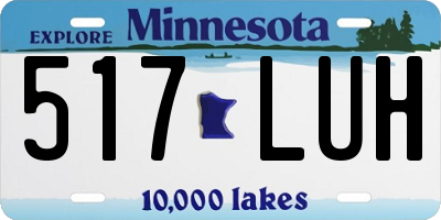 MN license plate 517LUH