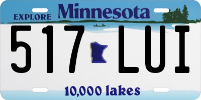 MN license plate 517LUI