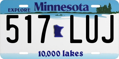 MN license plate 517LUJ
