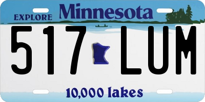 MN license plate 517LUM