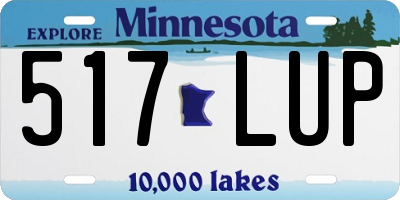 MN license plate 517LUP