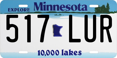 MN license plate 517LUR