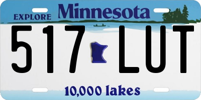 MN license plate 517LUT