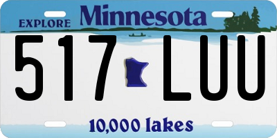 MN license plate 517LUU