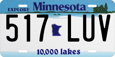 MN license plate 517LUV
