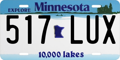 MN license plate 517LUX
