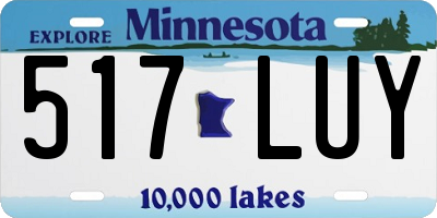 MN license plate 517LUY