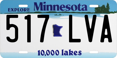 MN license plate 517LVA