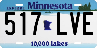 MN license plate 517LVE