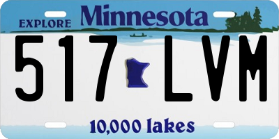 MN license plate 517LVM