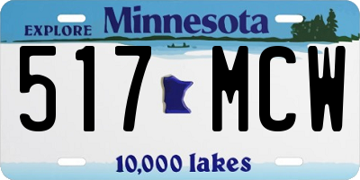 MN license plate 517MCW