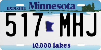 MN license plate 517MHJ