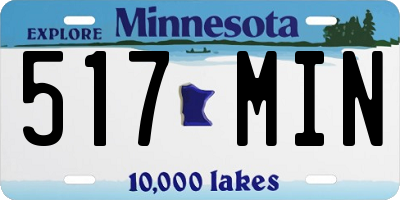 MN license plate 517MIN