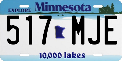 MN license plate 517MJE