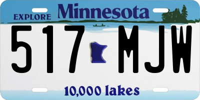 MN license plate 517MJW