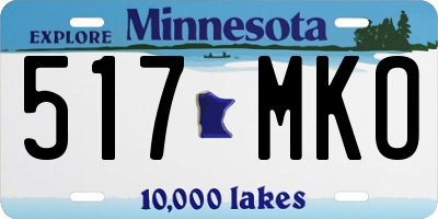 MN license plate 517MKO
