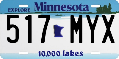 MN license plate 517MYX