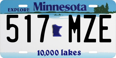 MN license plate 517MZE