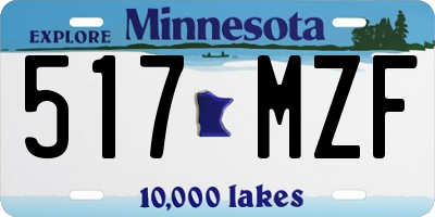 MN license plate 517MZF