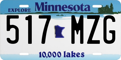MN license plate 517MZG