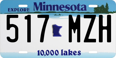 MN license plate 517MZH