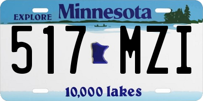 MN license plate 517MZI