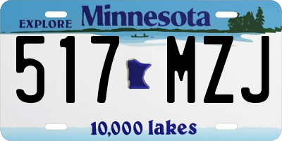 MN license plate 517MZJ