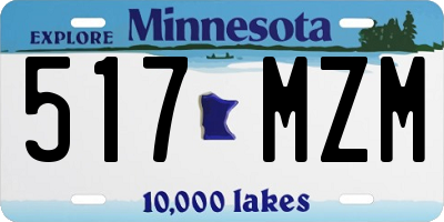 MN license plate 517MZM