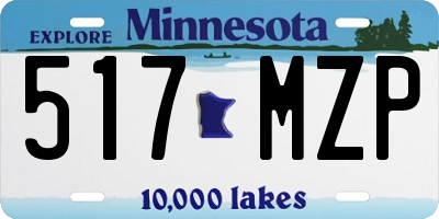 MN license plate 517MZP