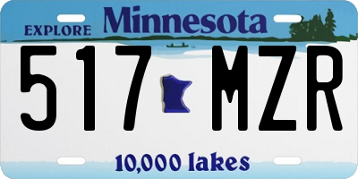 MN license plate 517MZR