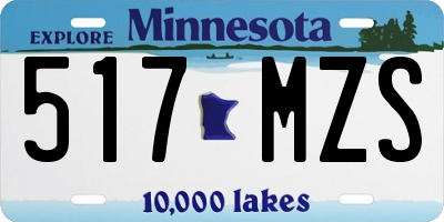 MN license plate 517MZS