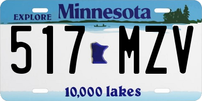 MN license plate 517MZV