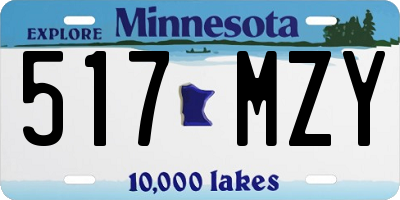 MN license plate 517MZY