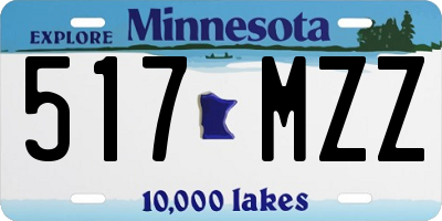 MN license plate 517MZZ