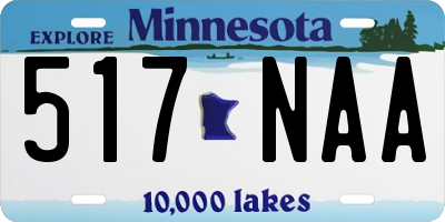 MN license plate 517NAA