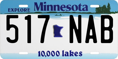 MN license plate 517NAB