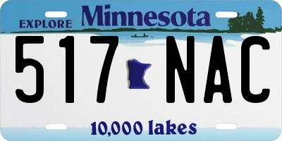 MN license plate 517NAC