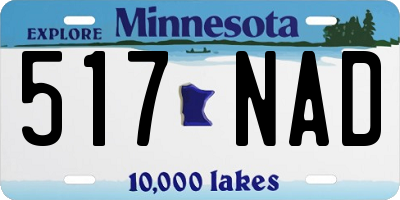 MN license plate 517NAD