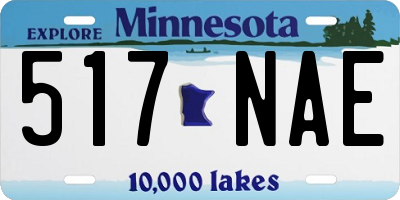 MN license plate 517NAE