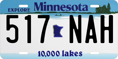 MN license plate 517NAH