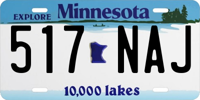 MN license plate 517NAJ
