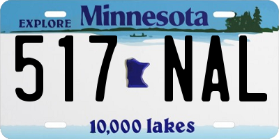 MN license plate 517NAL