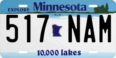 MN license plate 517NAM