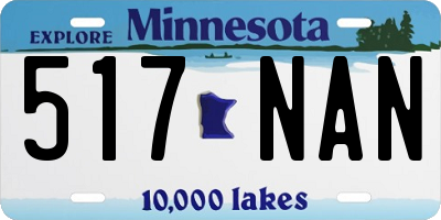 MN license plate 517NAN